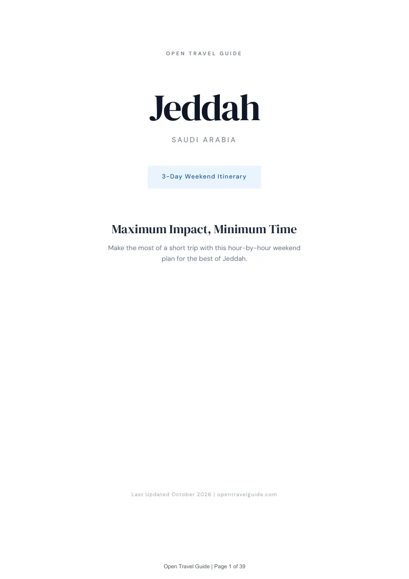 Jeddah 3-Day Weekend Itinerary: Cover