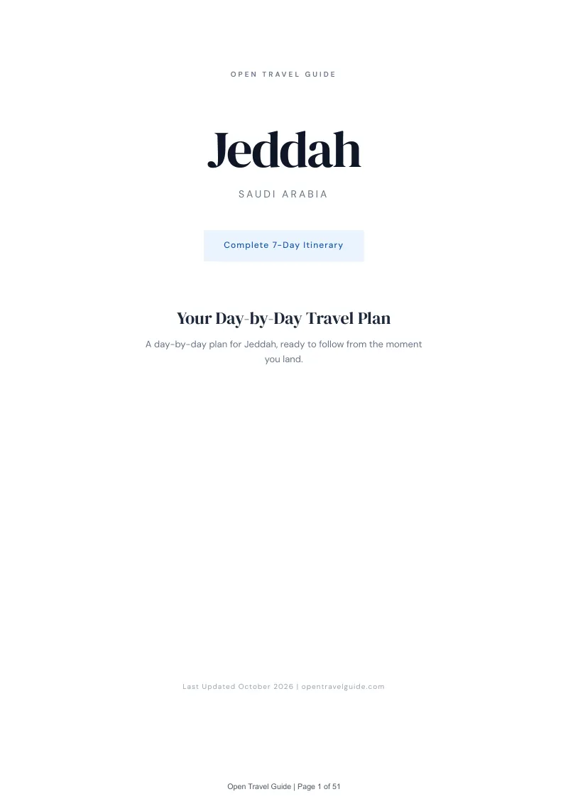 Jeddah 7-Day Itinerary: Cover