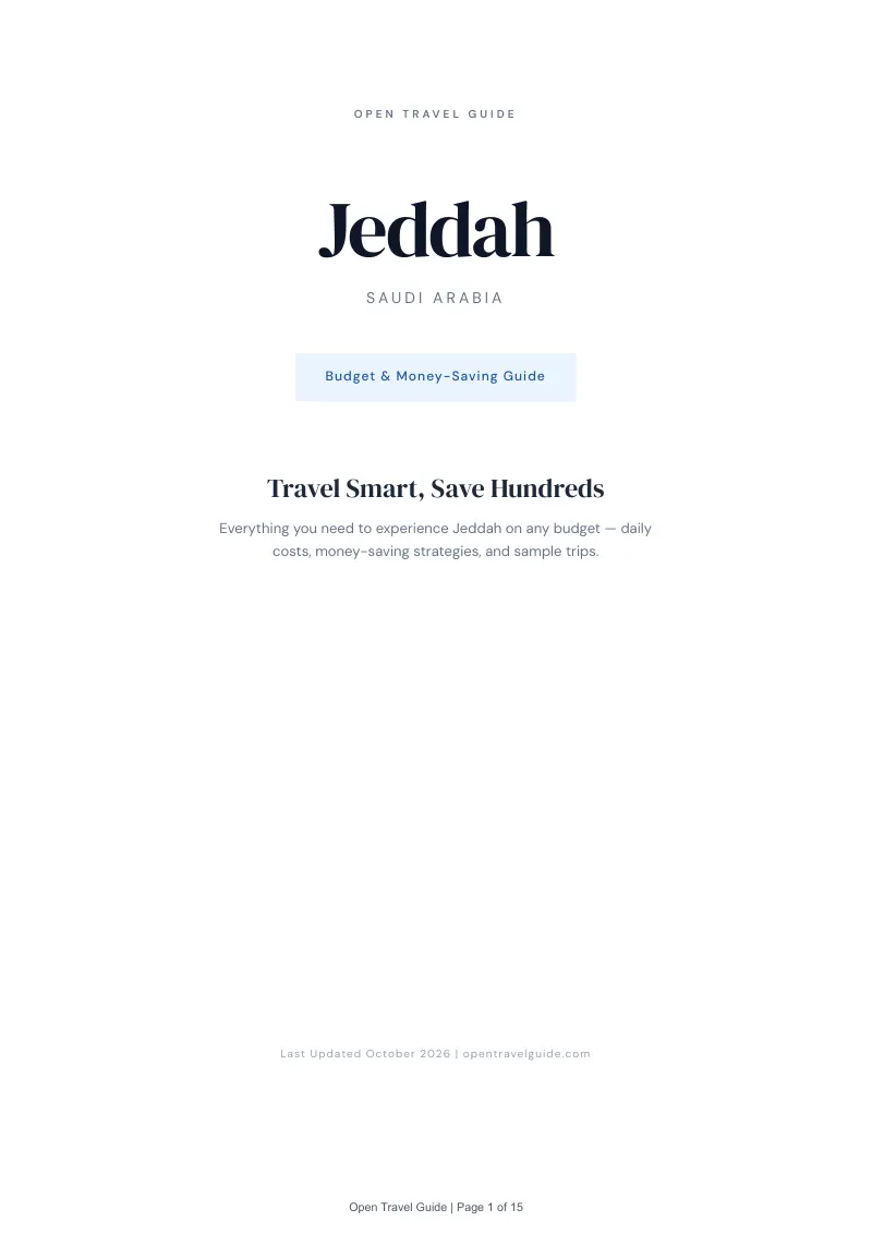 Jeddah Budget & Money-Saving Guide: Cover