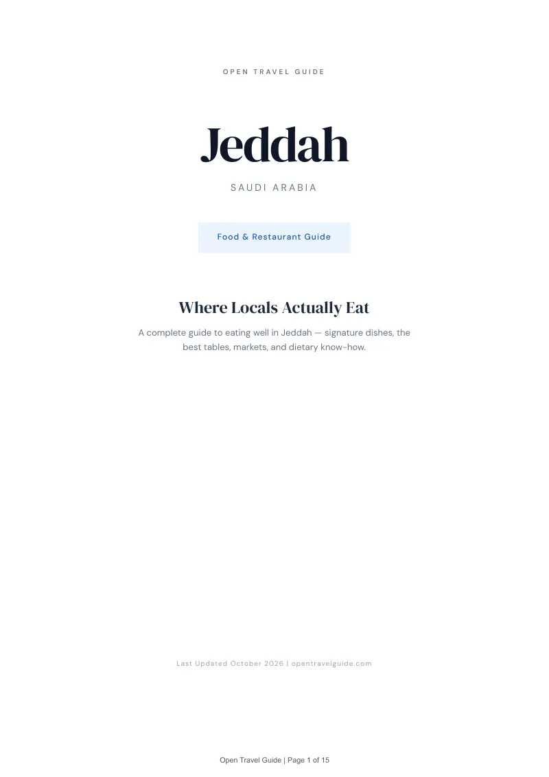 Jeddah Food & Restaurant Guide: Cover