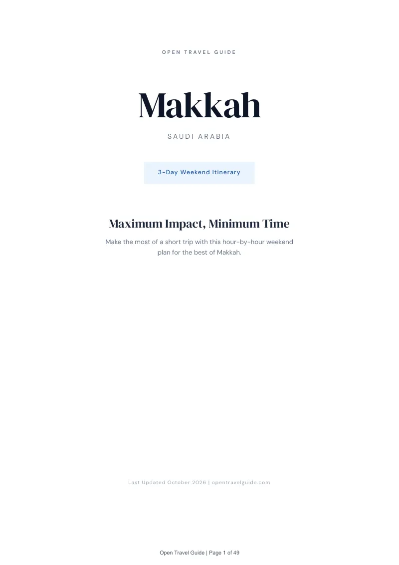 Makkah 3-Day Weekend Itinerary: Cover