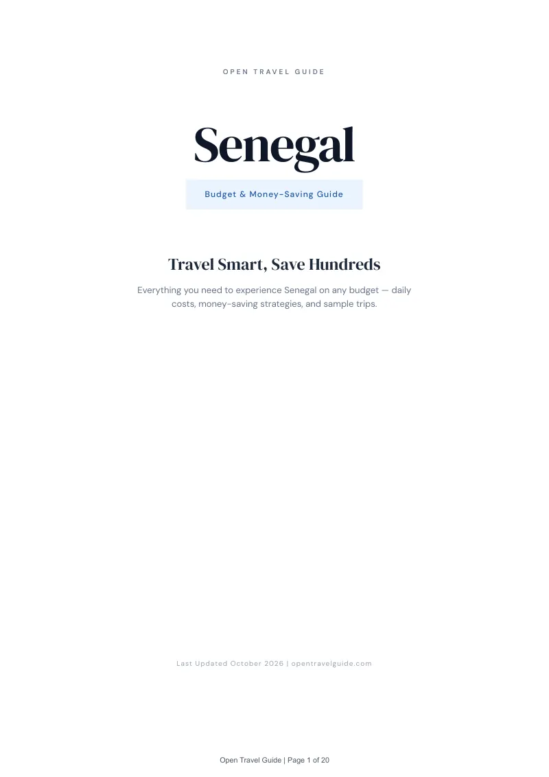 Senegal Budget & Money-Saving Guide: Cover