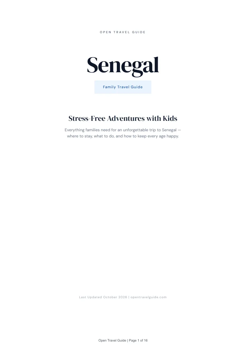 Senegal Family Travel Guide: Cover