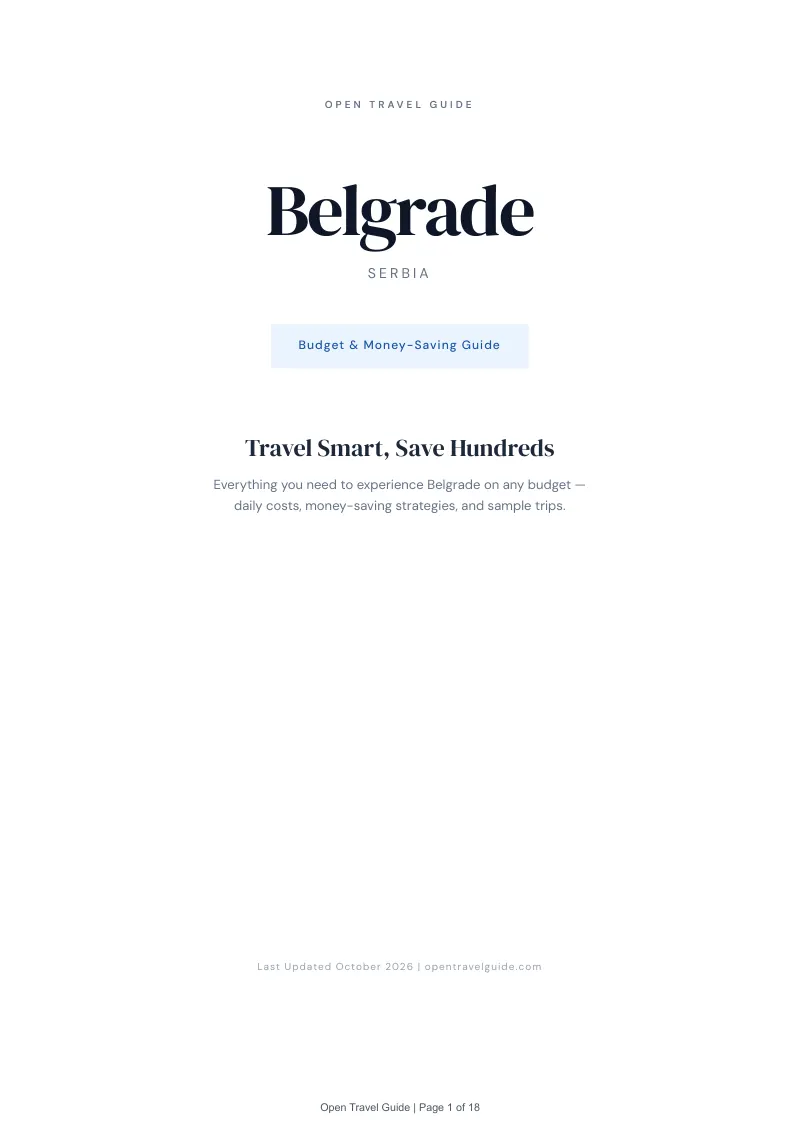 Belgrade Budget & Money-Saving Guide: Cover