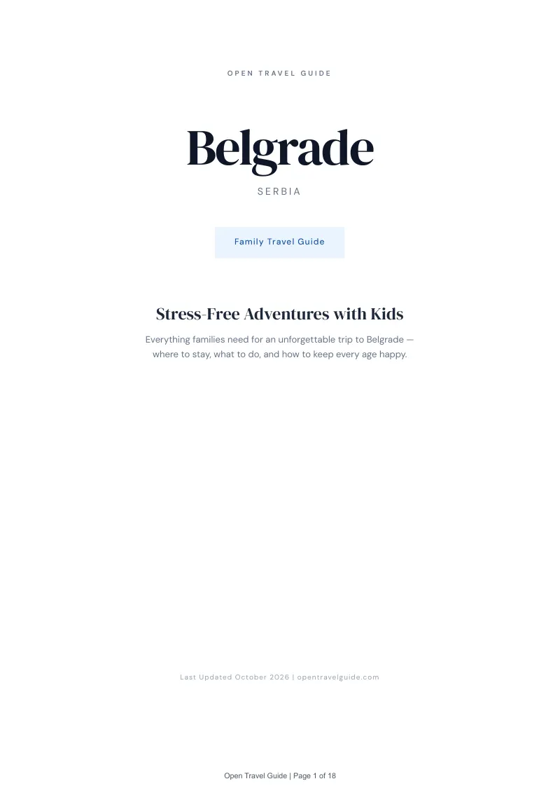 Belgrade Family Travel Guide: Cover