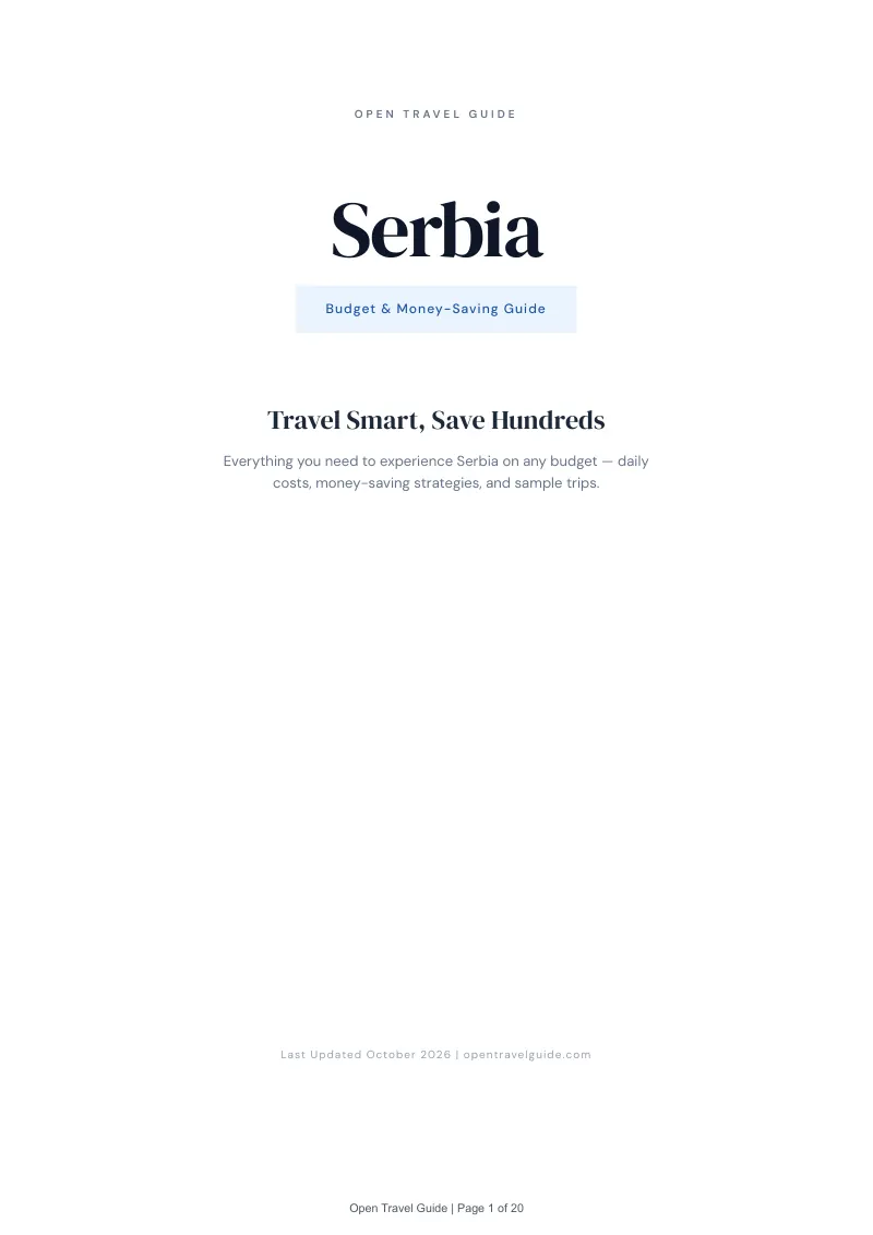 Serbia Budget & Money-Saving Guide: Cover