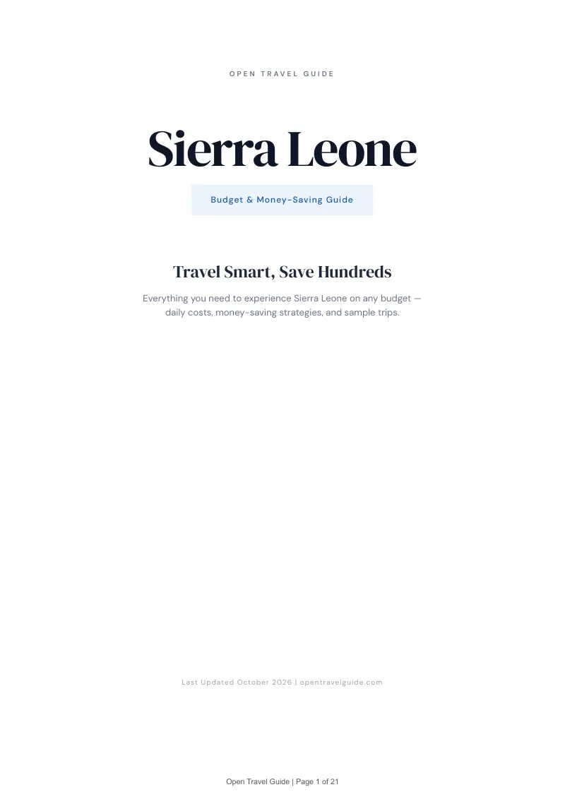 Sierra Leone Budget & Money-Saving Guide: Cover