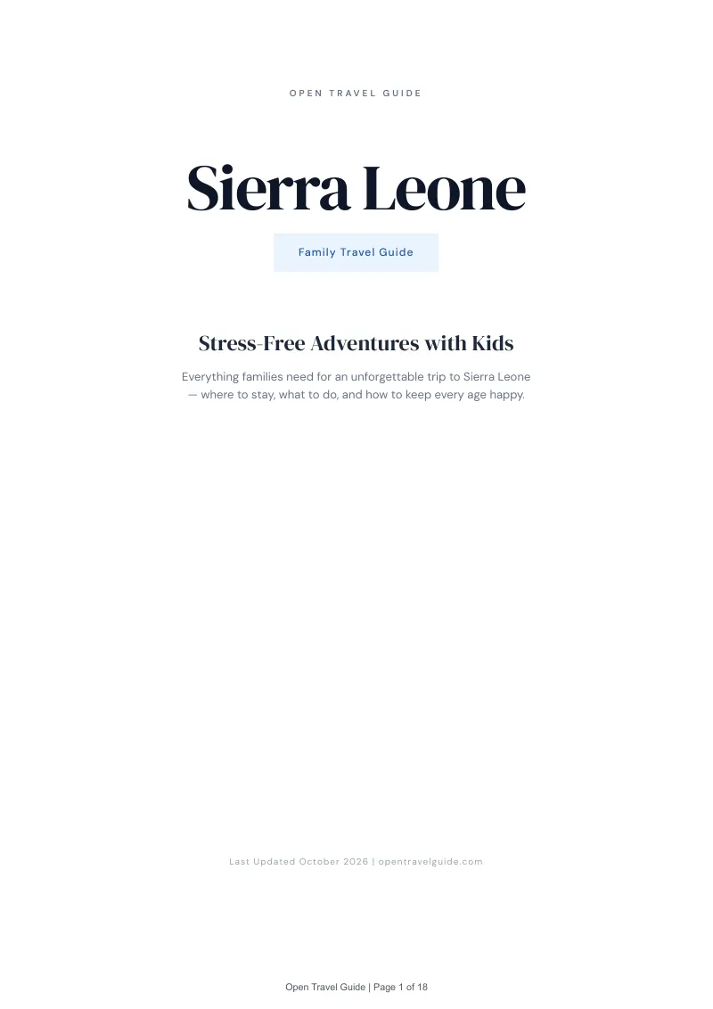 Sierra Leone Family Travel Guide: Cover