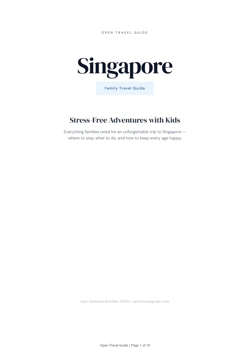 Singapore Family Travel Guide: Cover