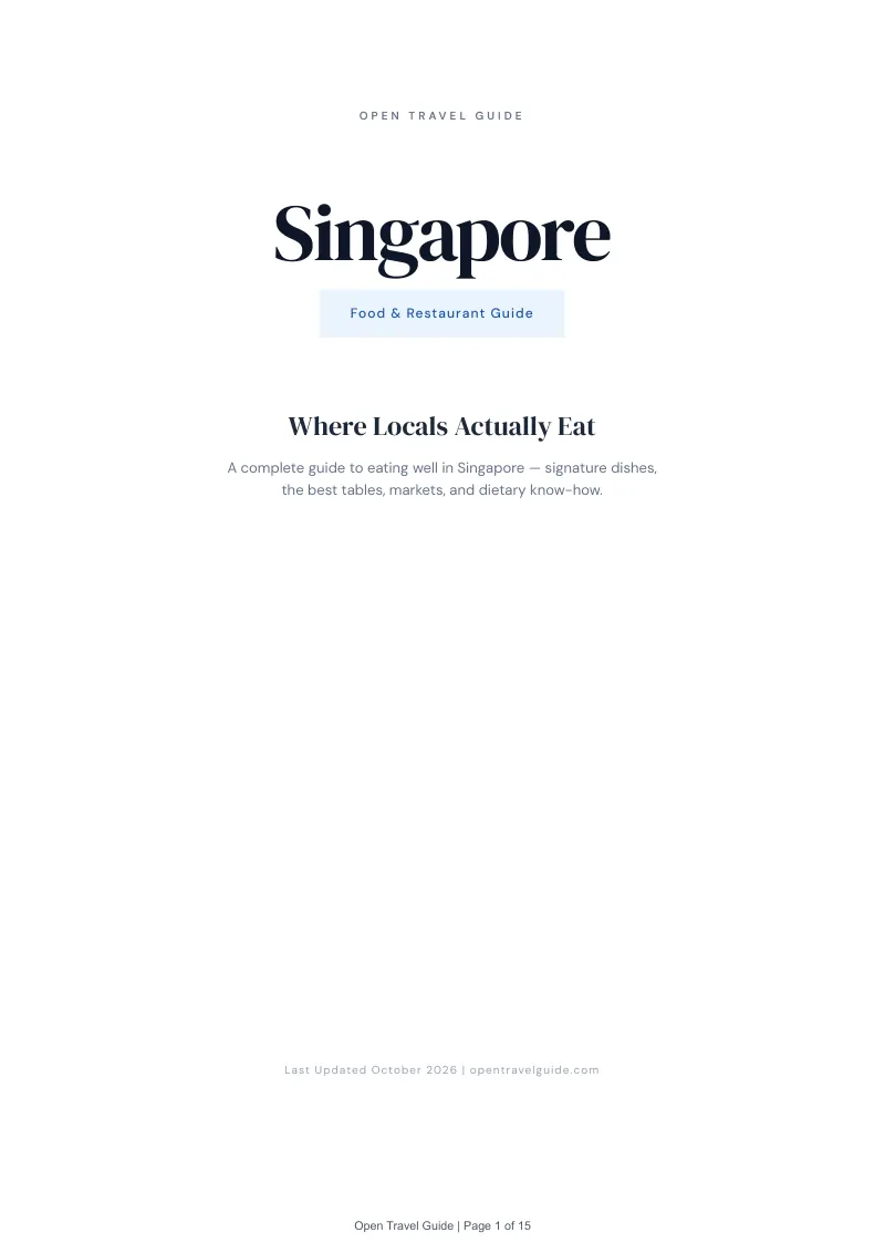 Singapore Complete Travel Bundle: Food guide · Cover