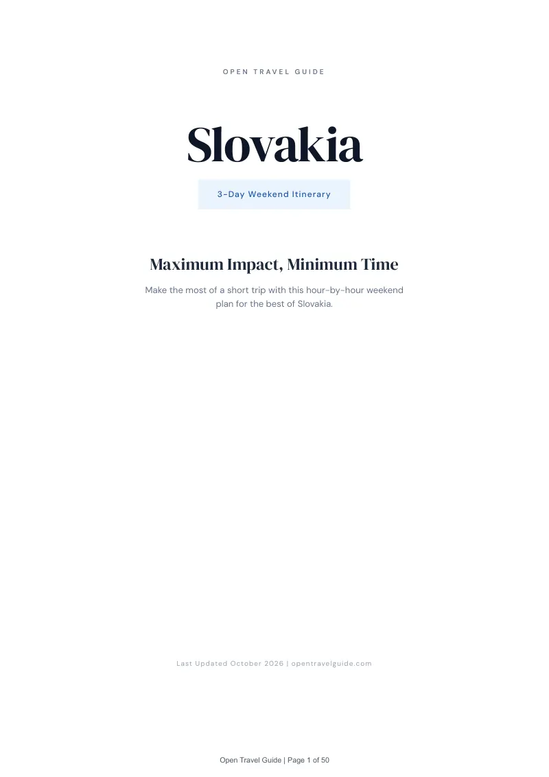 Slovakia 3-Day Weekend Itinerary: Cover