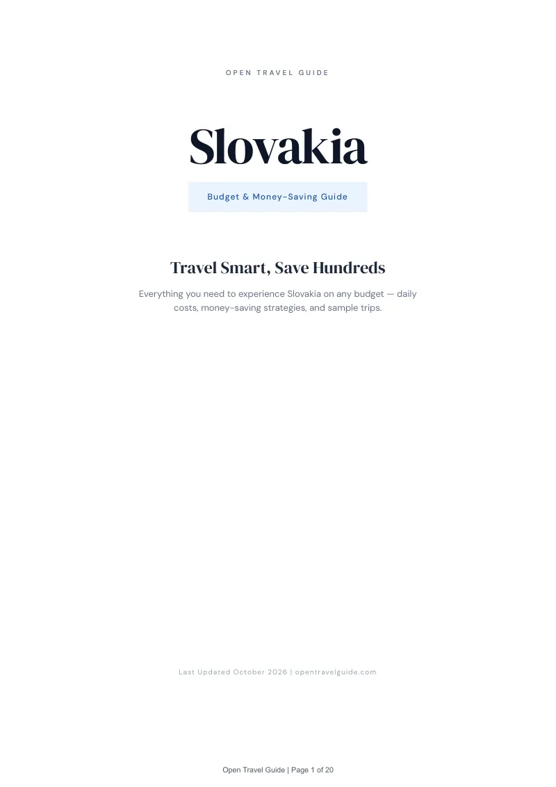 Slovakia Budget & Money-Saving Guide: Cover