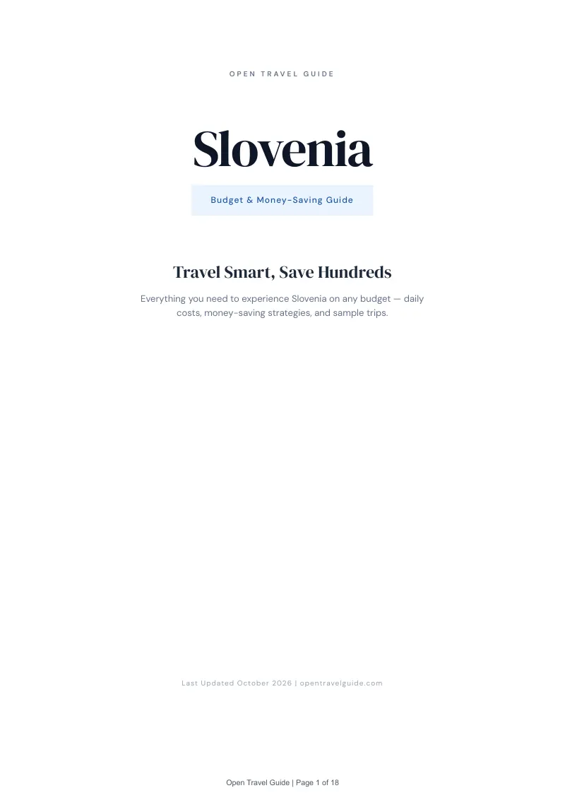 Slovenia Budget & Money-Saving Guide: Cover
