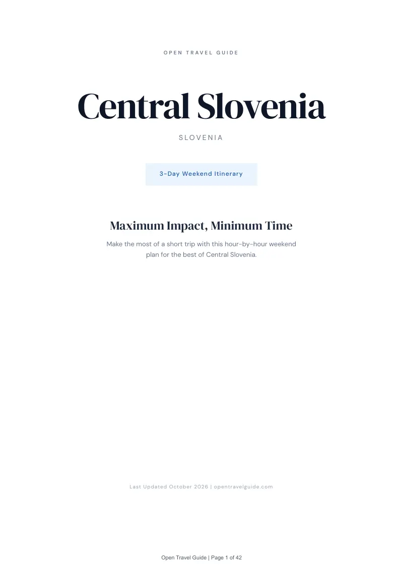 Central Slovenia 3-Day Weekend Itinerary: Cover