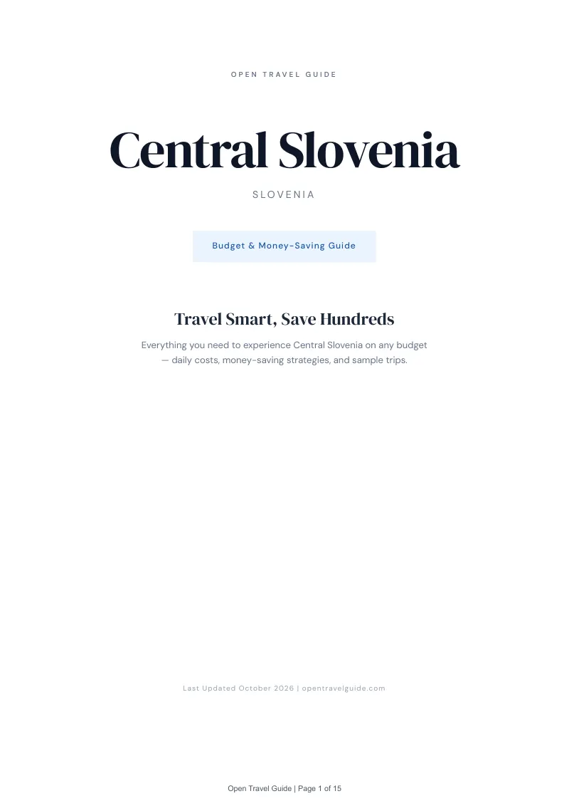 Central Slovenia Budget & Money-Saving Guide: Cover