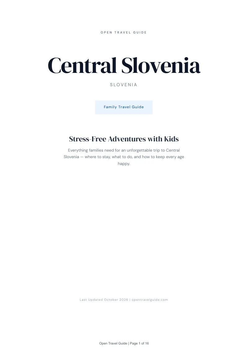 Central Slovenia Family Travel Guide: Cover