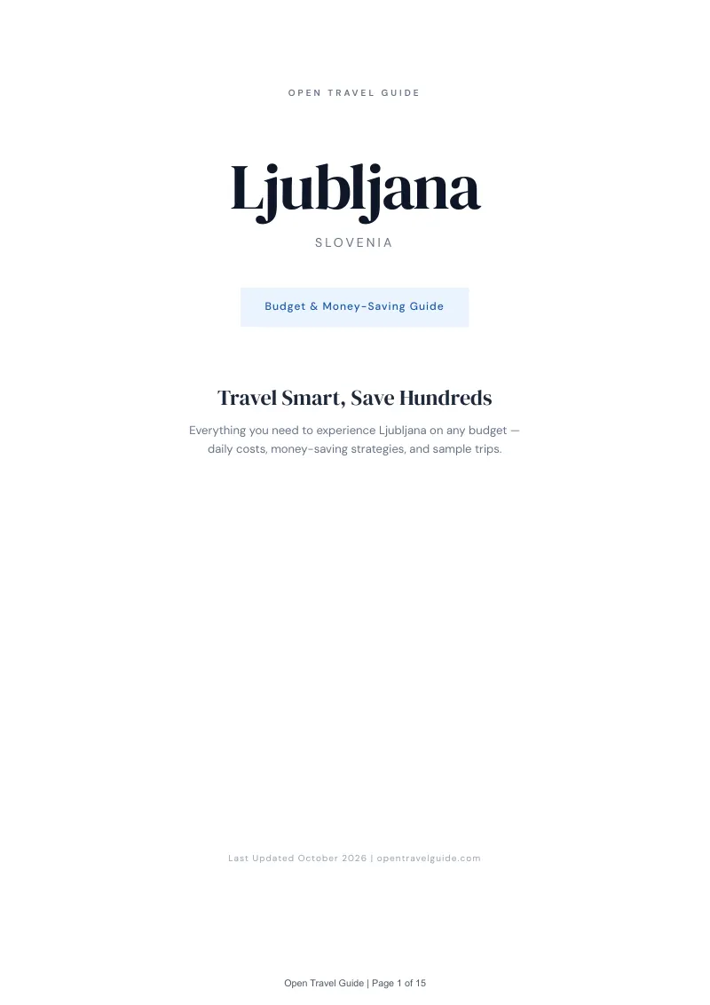 Ljubljana Budget & Money-Saving Guide: Cover