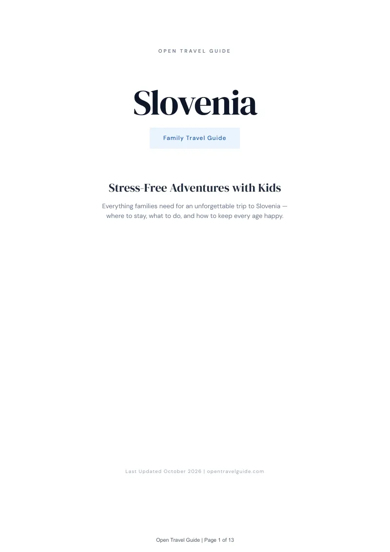 Slovenia Family Travel Guide: Cover