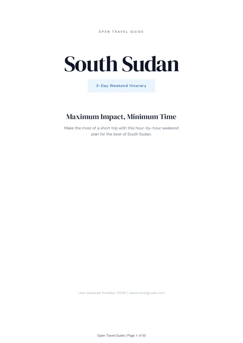 South Sudan 3-Day Weekend Itinerary: Cover