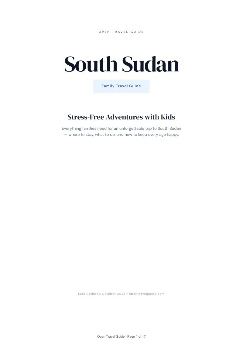 South Sudan Family Travel Guide: Cover