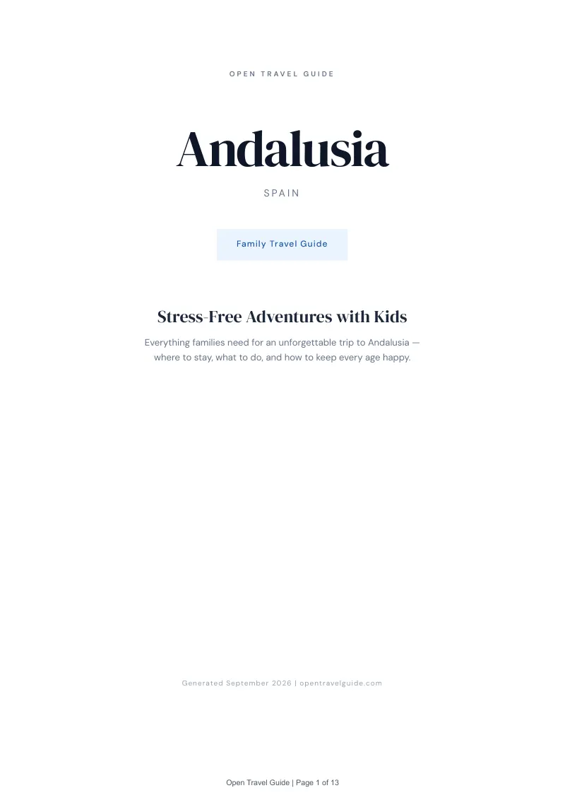 Andalusia Complete Travel Bundle: Family guide · Cover