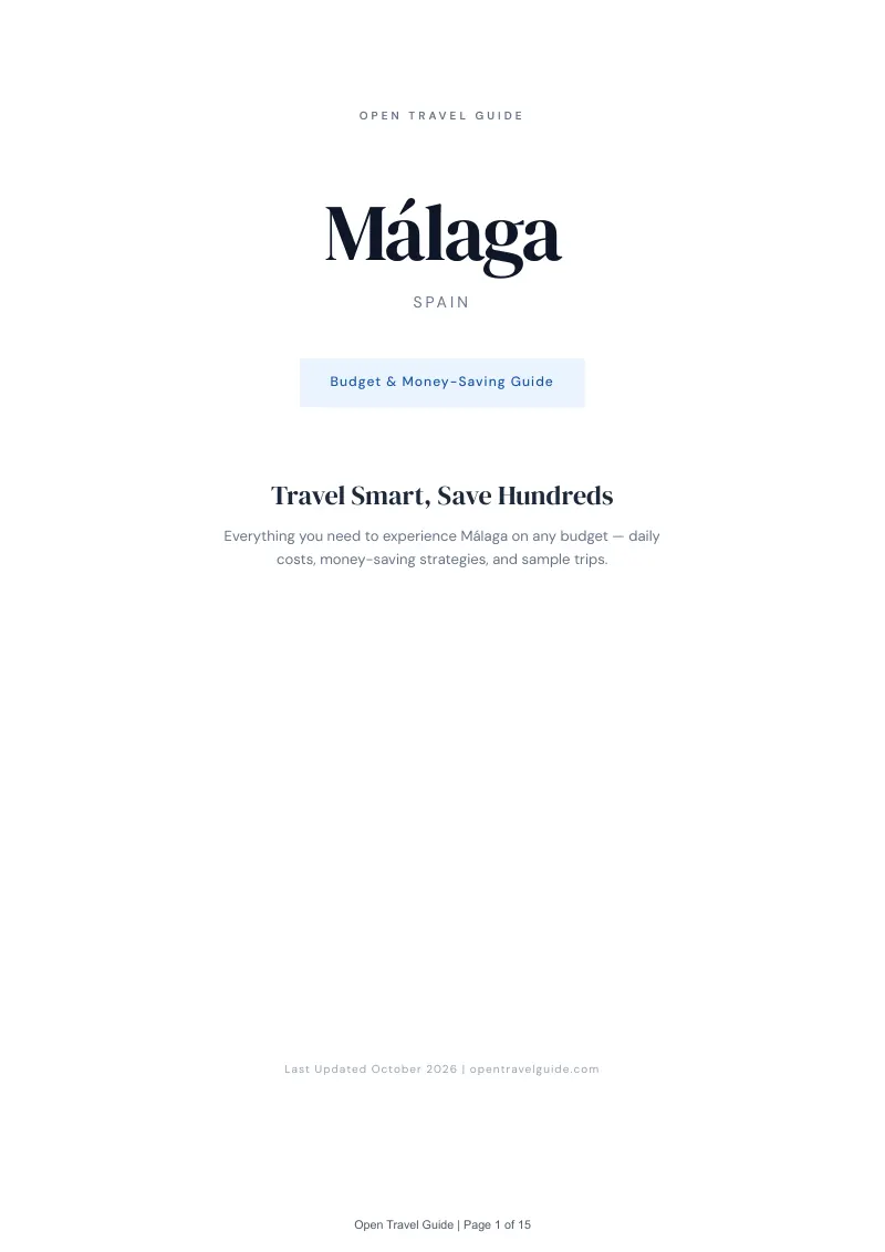 Malaga Budget & Money-Saving Guide: Cover