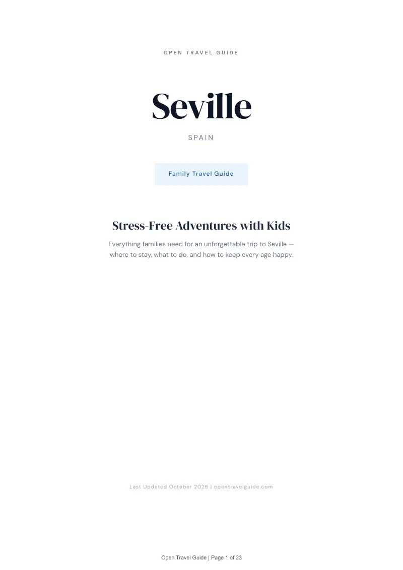Seville Family Travel Guide: Cover