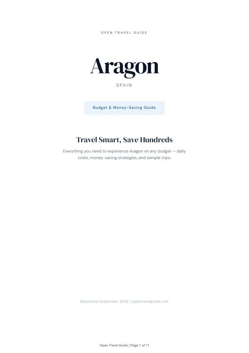 Aragon Complete Travel Bundle: Budget guide · Cover