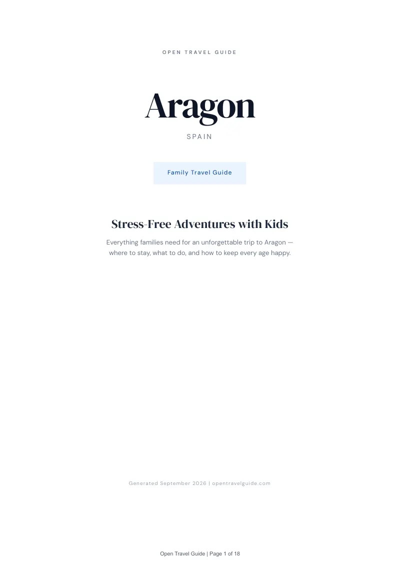 Aragon Complete Travel Bundle: Family guide · Cover