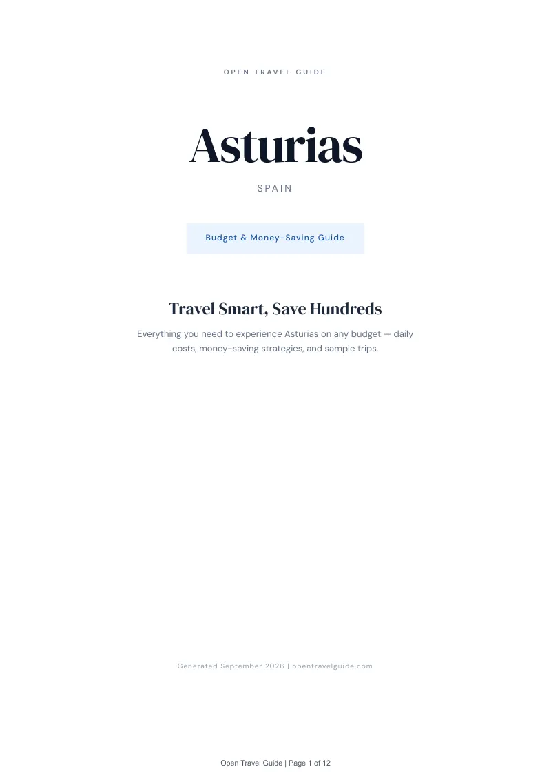 Asturias Complete Travel Bundle: Budget guide · Cover