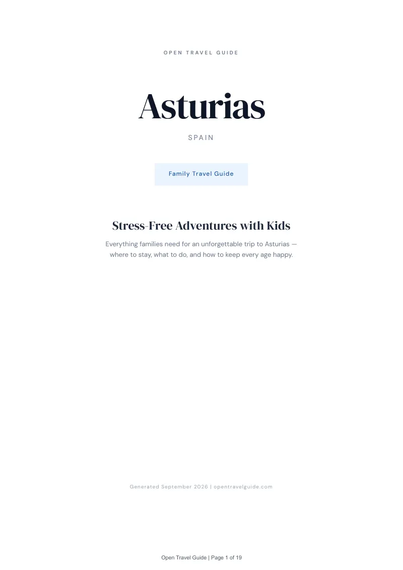 Asturias Complete Travel Bundle: Family guide · Cover