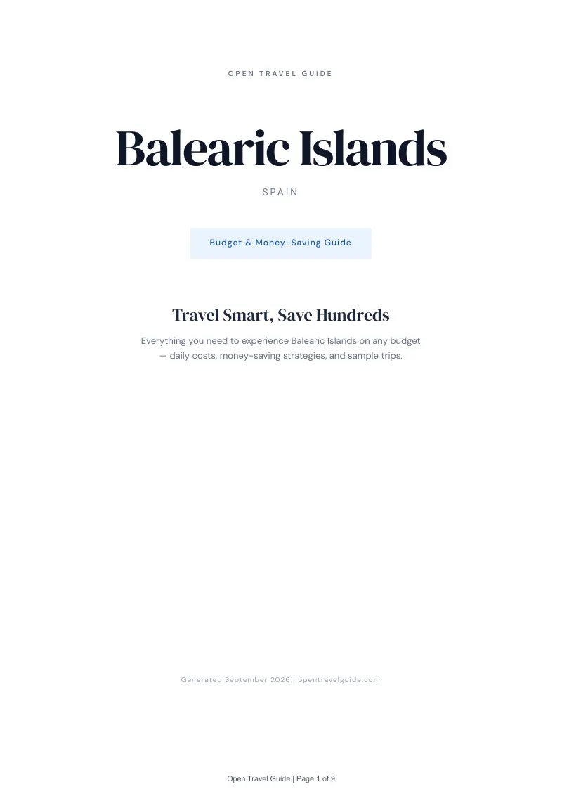 Balearic Islands Complete Travel Bundle: Budget guide · Cover