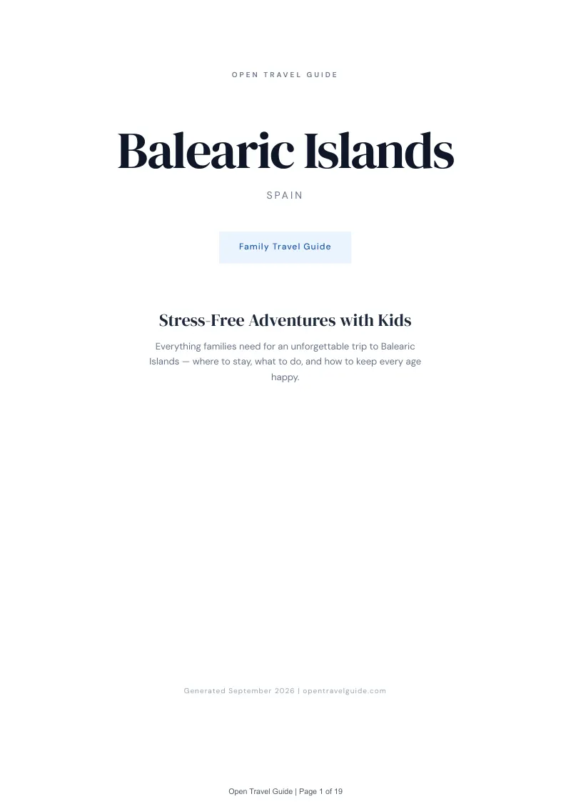 Balearic Islands Complete Travel Bundle: Family guide · Cover