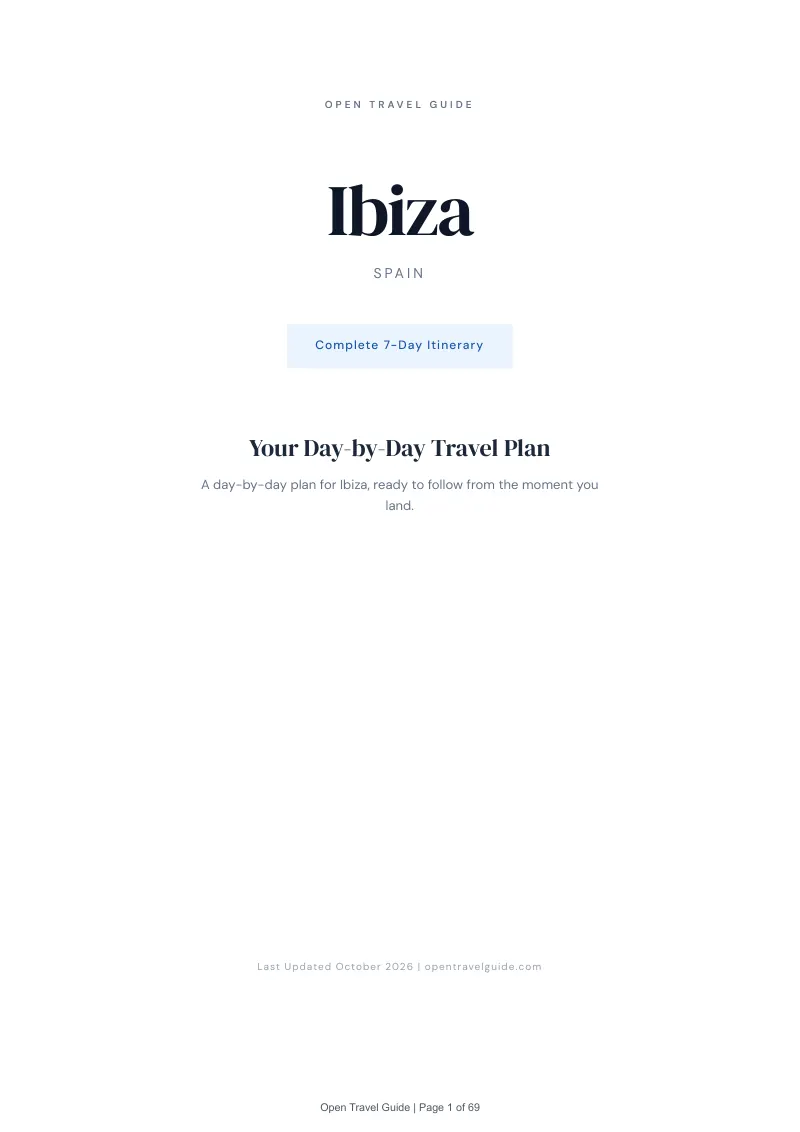 Ibiza 7-Day Itinerary: Cover