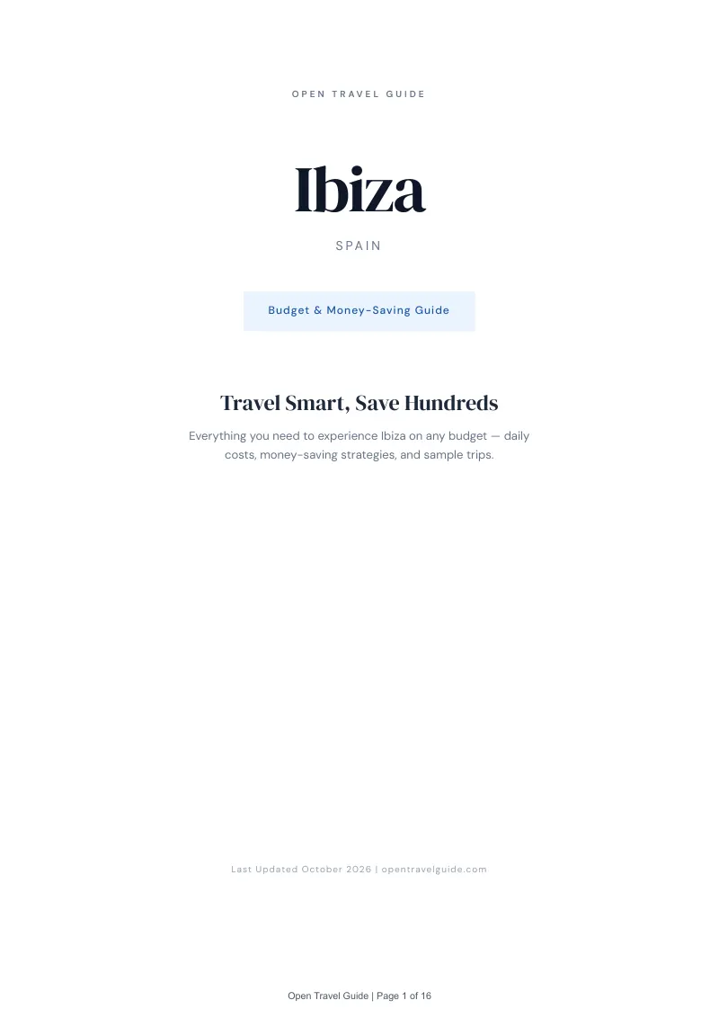Ibiza Budget & Money-Saving Guide: Cover
