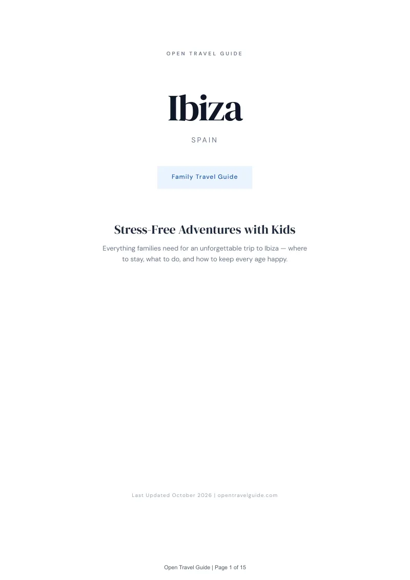 Ibiza Family Travel Guide: Cover