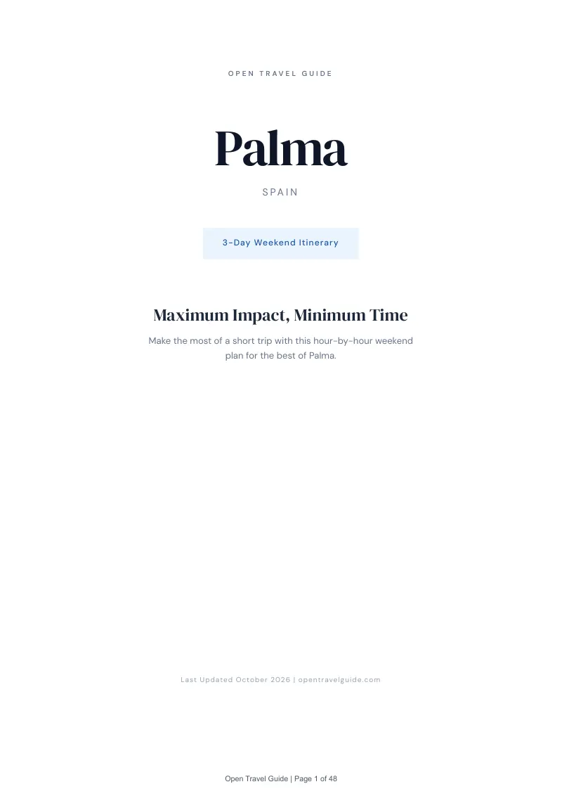 Palma 3-Day Weekend Itinerary: Cover