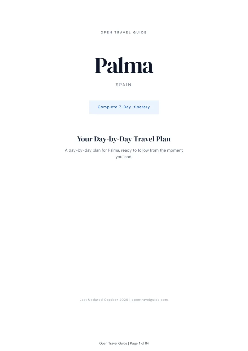 Palma 7-Day Itinerary: Cover