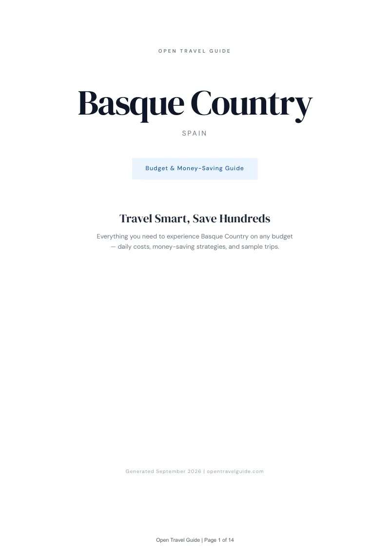Basque Country Complete Travel Bundle: Budget guide · Cover
