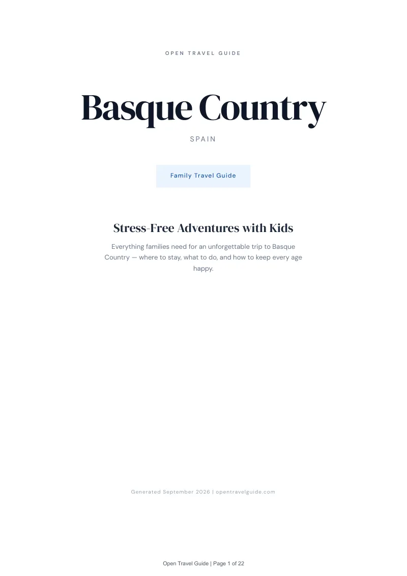 Basque Country Complete Travel Bundle: Family guide · Cover