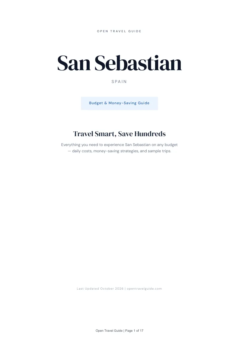 San Sebastian Budget & Money-Saving Guide: Cover