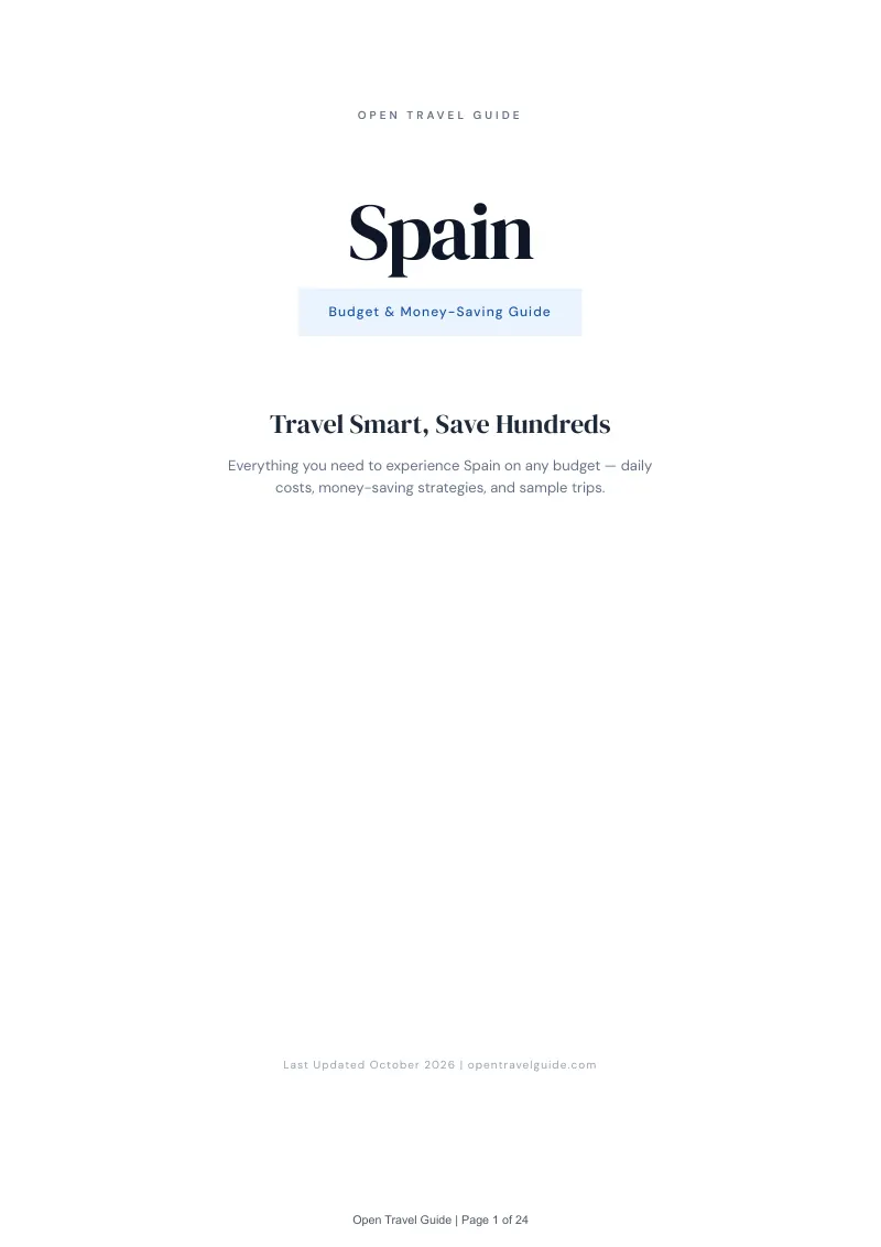 Spain Budget & Money-Saving Guide: Cover