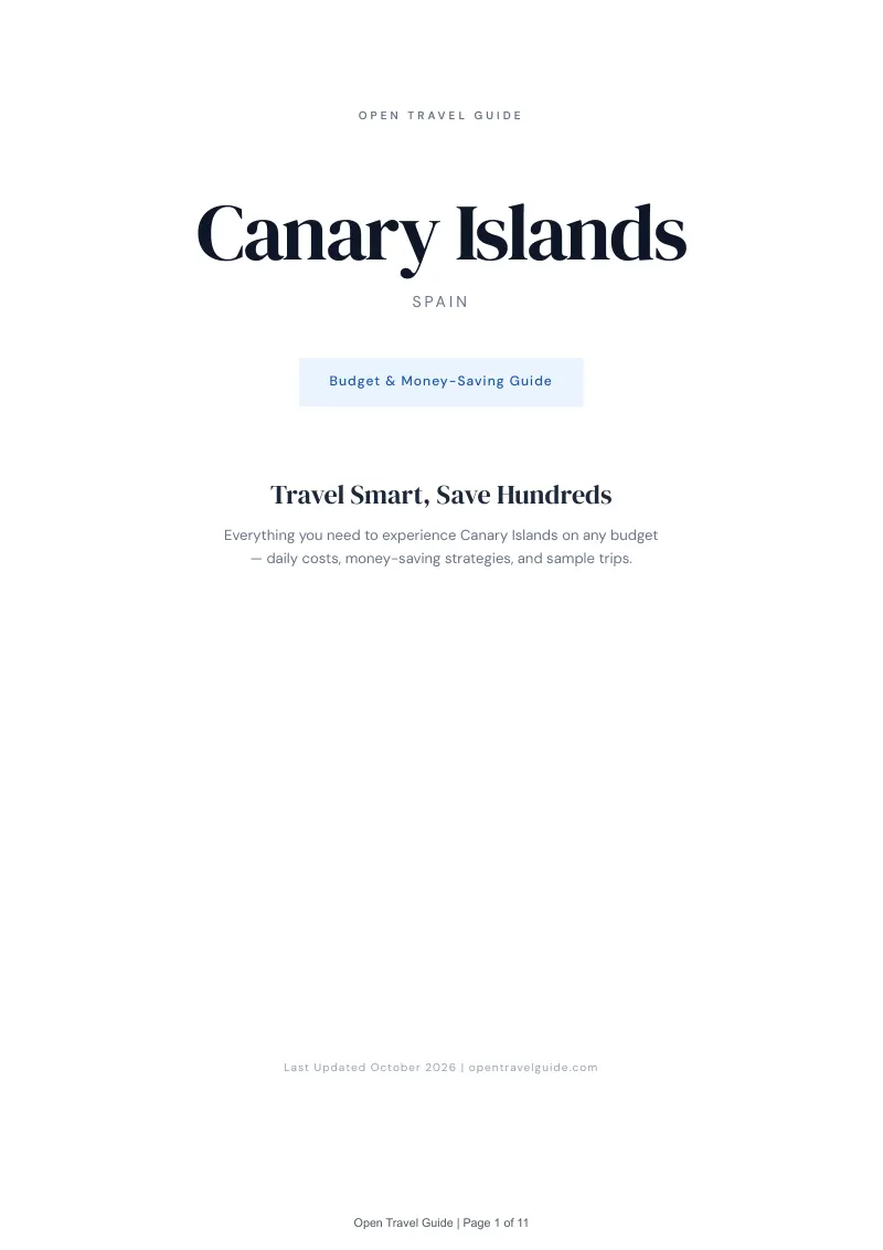 Canary Islands Budget & Money-Saving Guide: Cover