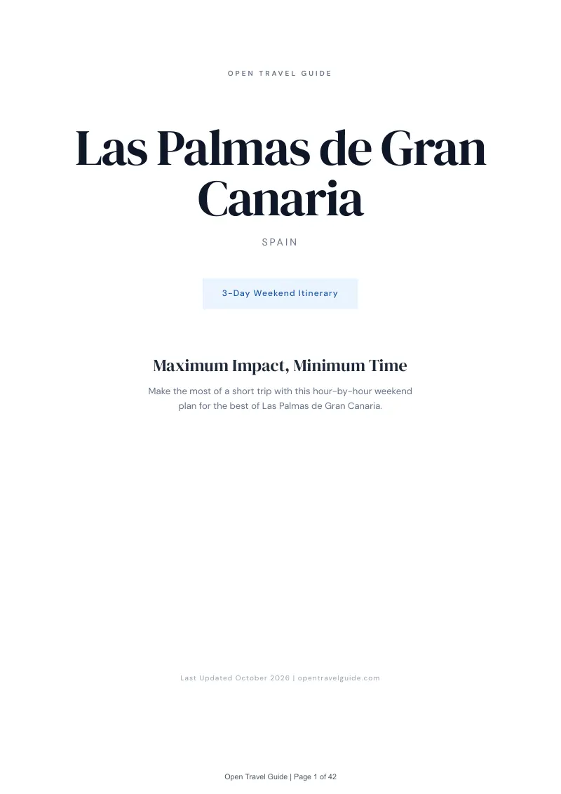 Las Palmas De Gran Canaria 3-Day Weekend Itinerary: Cover