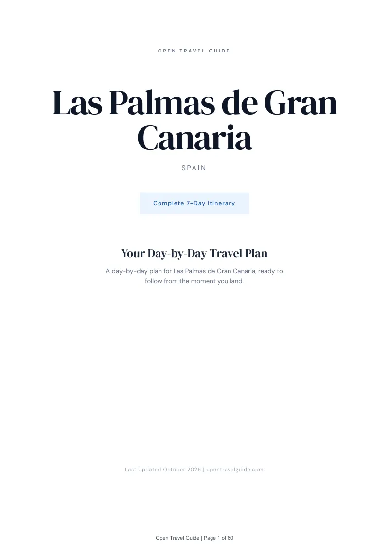 Las Palmas De Gran Canaria 7-Day Itinerary: Cover