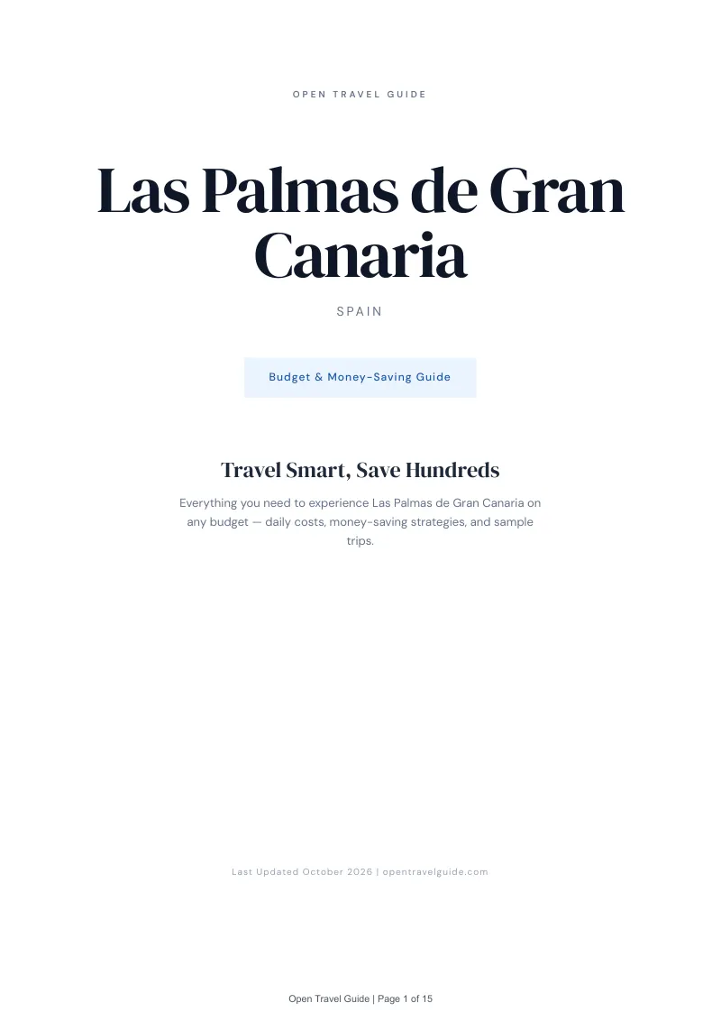 Las Palmas De Gran Canaria Budget & Money-Saving Guide: Cover