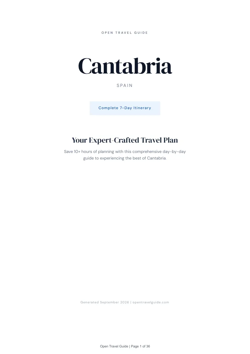 Cantabria Complete Travel Bundle: 7-day itinerary · Cover