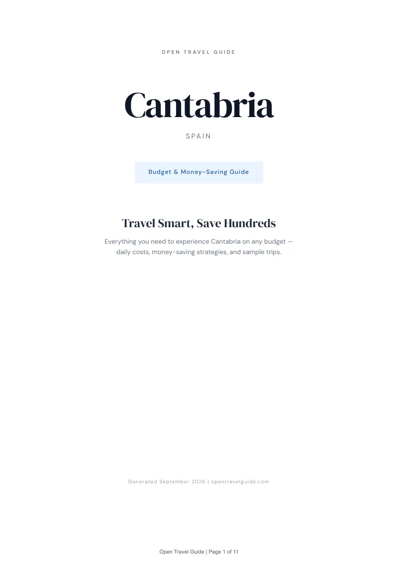 Cantabria Complete Travel Bundle: Budget guide · Cover