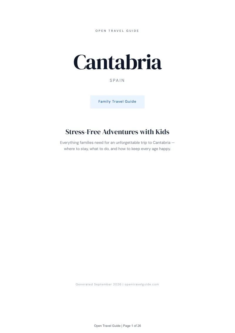 Cantabria Complete Travel Bundle: Family guide · Cover