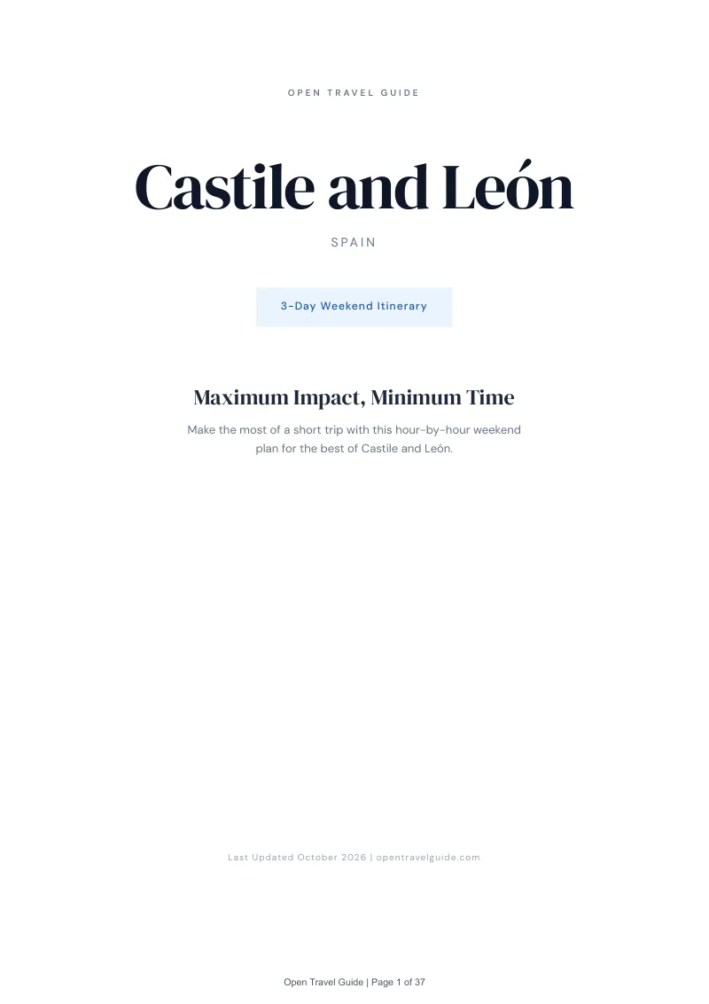 Castile And León 3-Day Weekend Itinerary: Cover